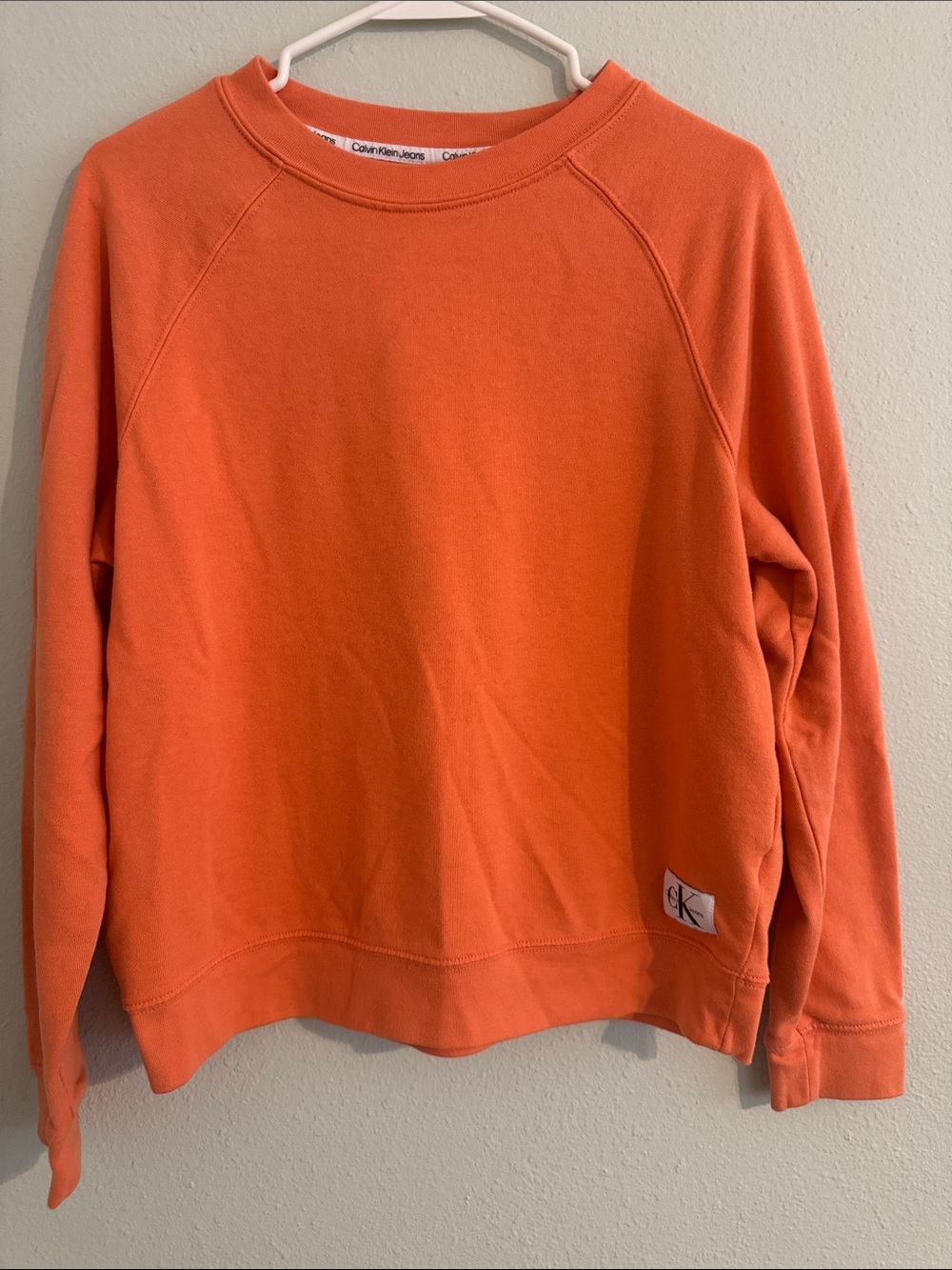 Calvin Klein Orange Crewneck Sweatshirt - Women's